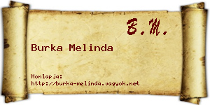 Burka Melinda névjegykártya
