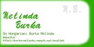 melinda burka business card